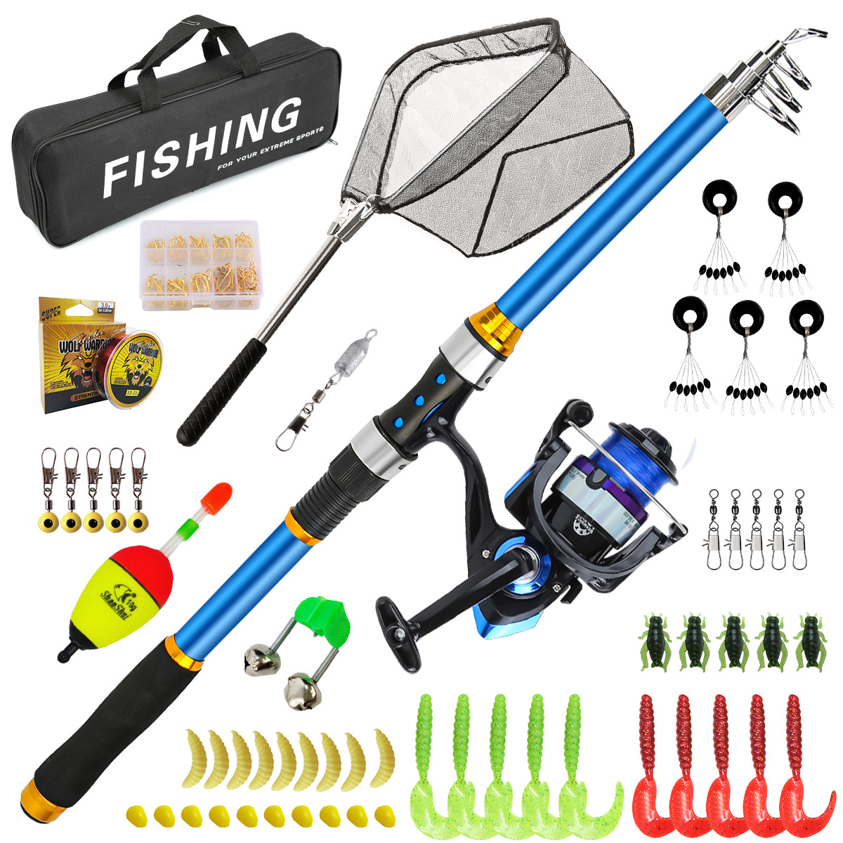 2.1-3.6M Telescopic Glass Fibe - огляд і ціна Fishing Line Spooler